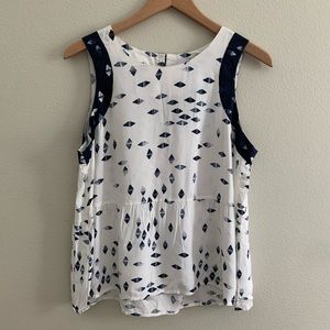 Olive & Oak Riddle Top, Navy/White, Size XL, NWT